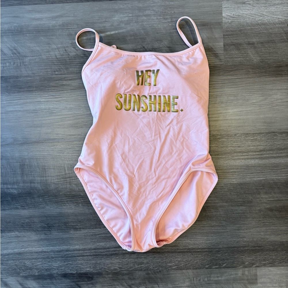 Kate Spade Pink Swimsuit with Gold Accents